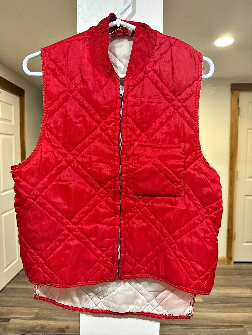 70’s Thermo-Twin Quilted Vest in Red
